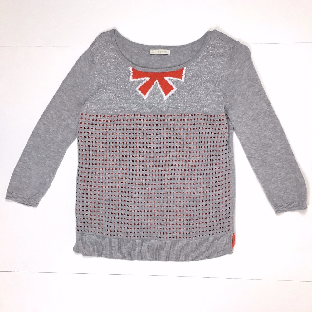 4/$20 Hinge Pullover Bow Sweater w/ lining sz S
